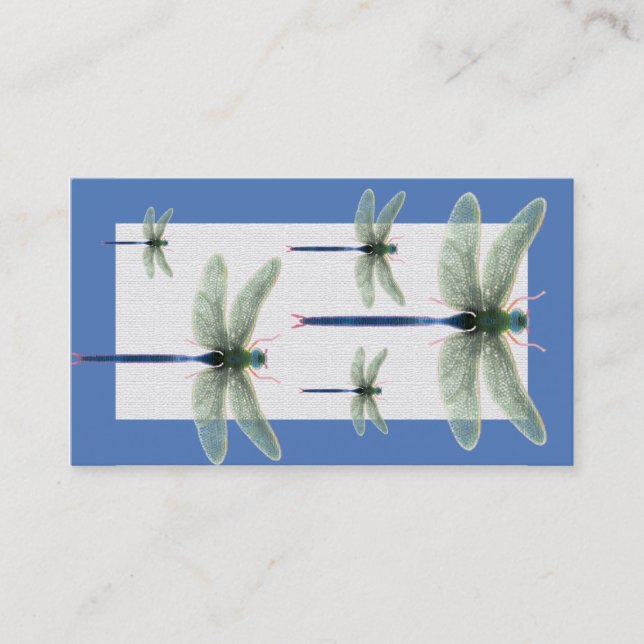 Rainbow Dragonfly Customizable Business Cards (Front)