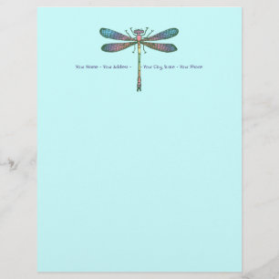 Rainbow Dragonfly Letterhead