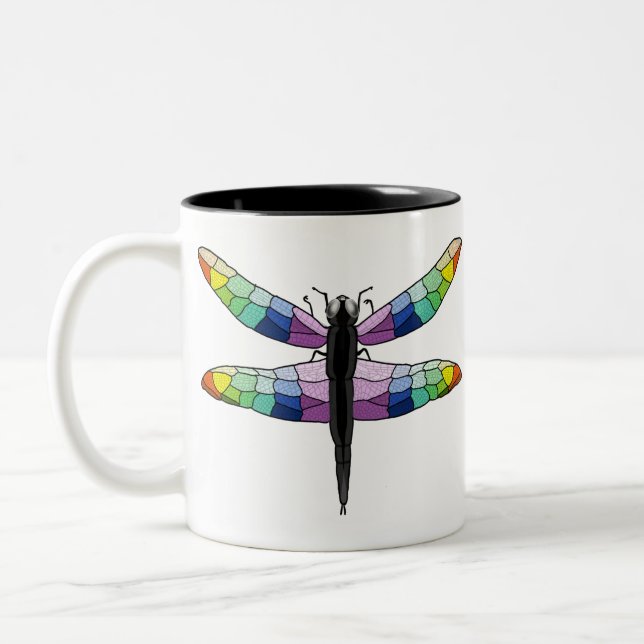 Rainbow Dragonfly Mug (Left)