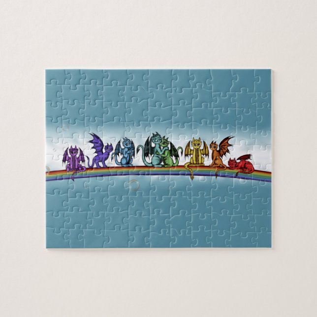 Rainbow Dragons Jigsaw Puzzle (Horizontal)