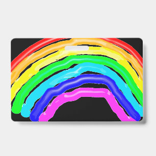 Rainbow drawn badge