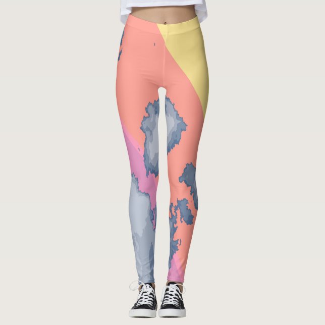 Rainbow drawn leggings (Front)