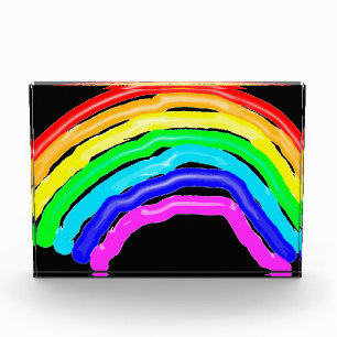 Rainbow drawn photo block