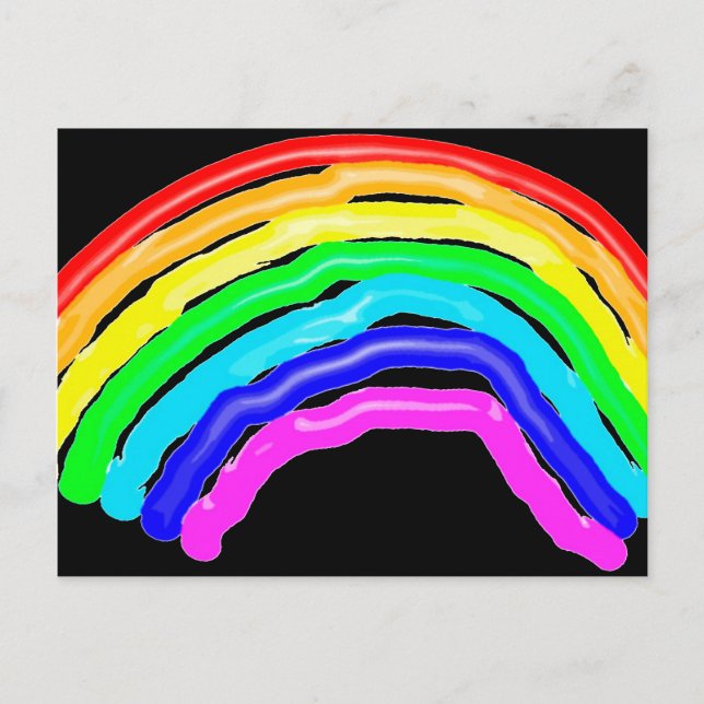 Rainbow drawn postcard (Front)