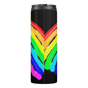 Rainbow drawn thermal tumbler