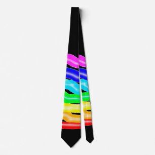 Rainbow drawn tie
