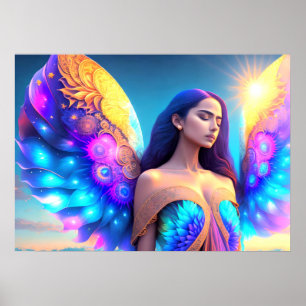 Rainbow Dream Angel Remembrance OWN ART Poster