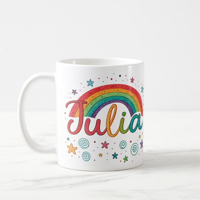 Rainbow Dreams Julia 1 Coffee Mug (Left)