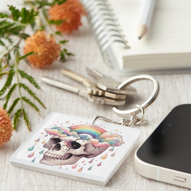 Rainbow Dreams Keychain (Front Right)