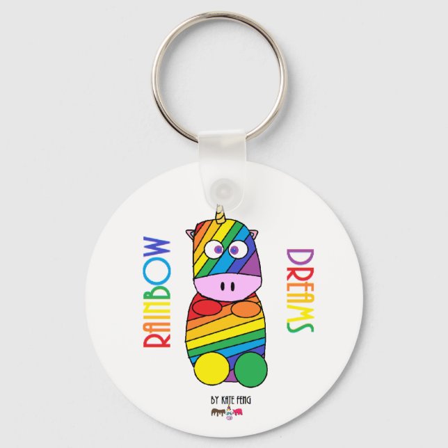 Rainbow dreams Moosicorns Keychain (Front)