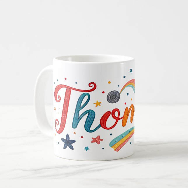 Rainbow Dreams Thomas 1 Coffee Mug (Front Left)