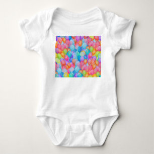 Rainbow Dreams: Watercolor Balloon Art Baby Bodysuit