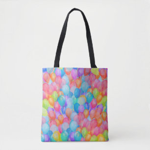 Rainbow Dreams: Watercolor Balloon Art Tote Bag