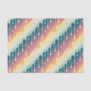 Rainbow Drip Abstract Colourful Liquid Art Pattern Tissue Paper