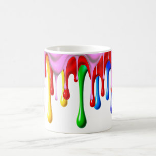 Rainbow Drip Splash Coffee Mug