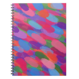 Rainbow Droplets Colourful Abstract Pattern Notebook