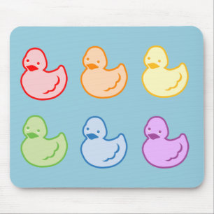 Rainbow Duckies Mouse Pad