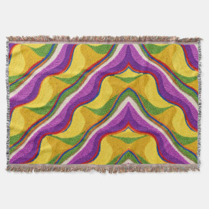 Rainbow Dune Pattern Blanket – Vibrant Throw