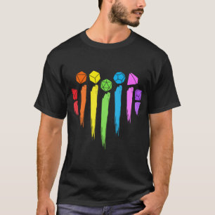Rainbow Dungeons Dragons Heart LGBTQ friends T-Shirt