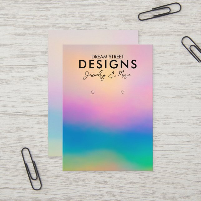 Rainbow Earring Display Card (Front/Back In Situ)