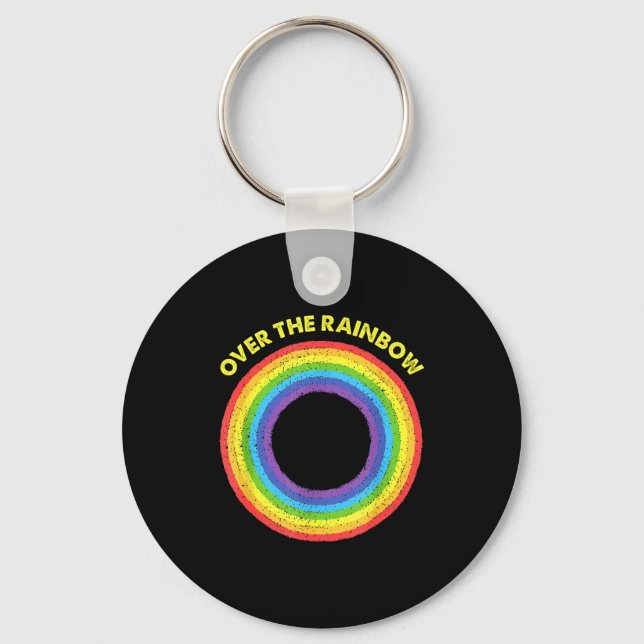 Rainbow earth day aprill 22 save the planet keychain (Front)