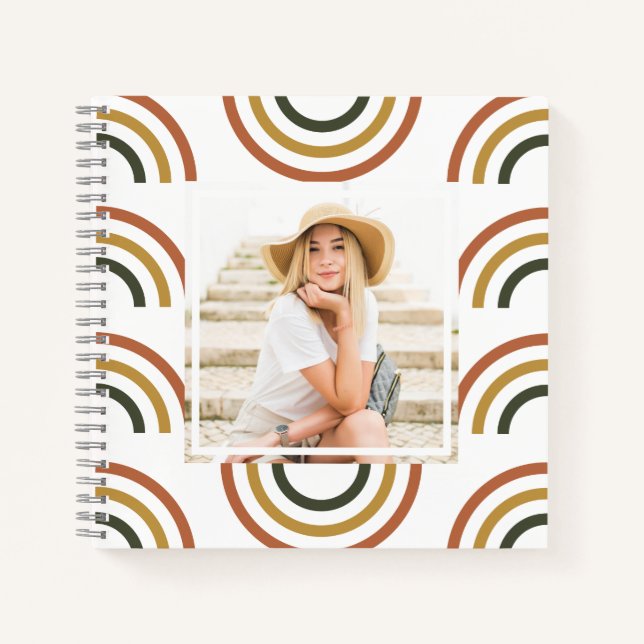 Rainbow Earth Tones Photo Notebook (Front)