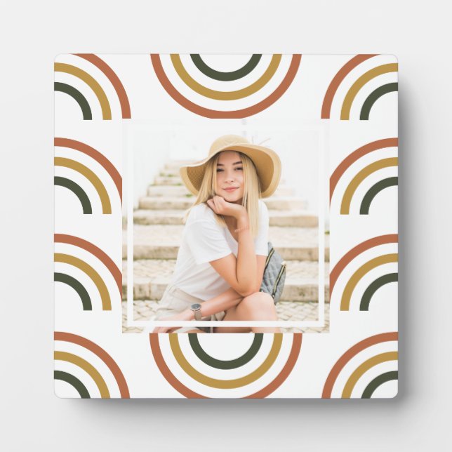 Rainbow Earth Tones Photo Plaque (Front)
