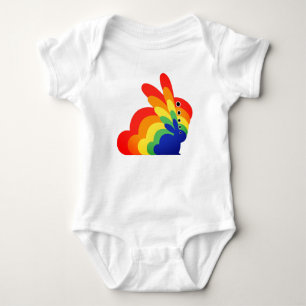 Rainbow Easter Bunny - Easter Baby Bodysuit