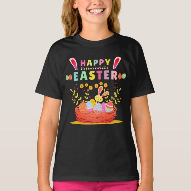 Rainbow Easter Bunny - Easter T-Shirt (Front)
