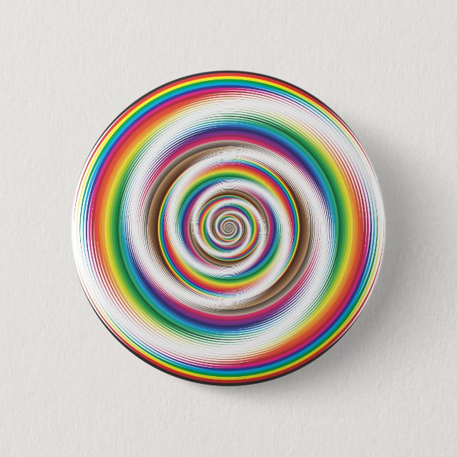 Rainbow effect 2 inch round button (Front)