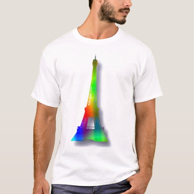 Rainbow Eiffel Tower T-Shirt (Front)