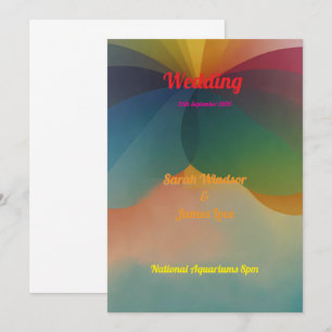 Rainbow Elegance: A Mystical Wedding  Invitation