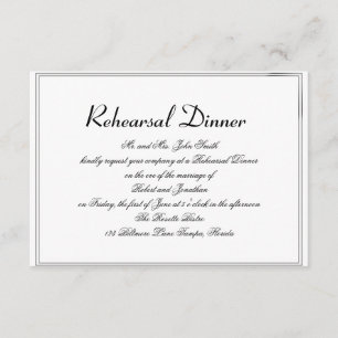 Rainbow Elegance Groom Wedding Rehearsal Invitation