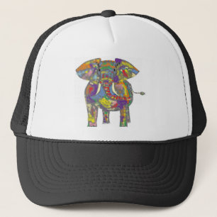 Rainbow Elephant, colorful design,for anyone. Trucker Hat