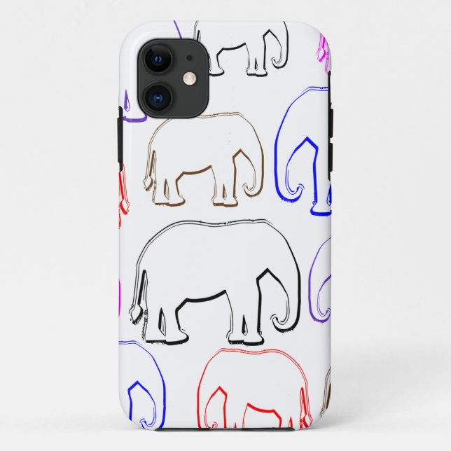 rainbow elephants Case-Mate iPhone case (Back)