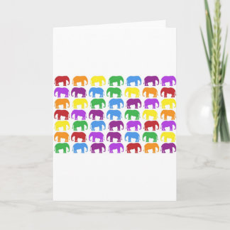 Rainbow Elephants Classy Designer Card