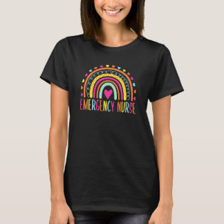Rainbow Emergency Nurse Er Nurse Nursing School Wo T-Shirt