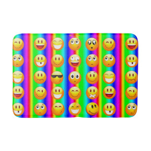 rainbow emoji bathroom bathmat bath mat