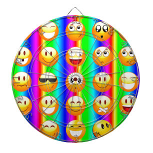 rainbow emoji dartboard