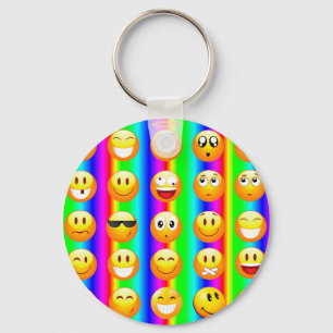 rainbow emoji keychain