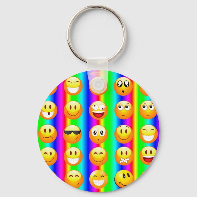 rainbow emoji keychain (Front)
