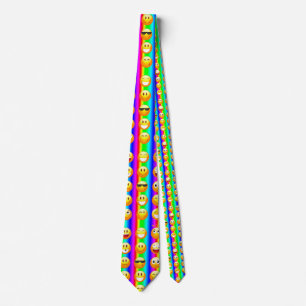 rainbow emoji tie