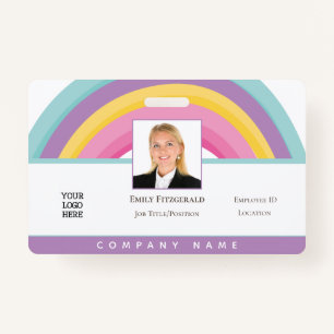Rainbow Employee Photo ID Name Logo Badge