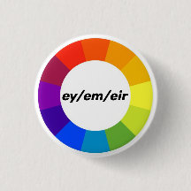 rainbow encircled ey/em/eir pronoun button