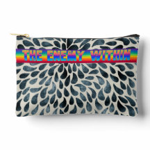 Rainbow Enemy Within zip up Cosmetic Bag