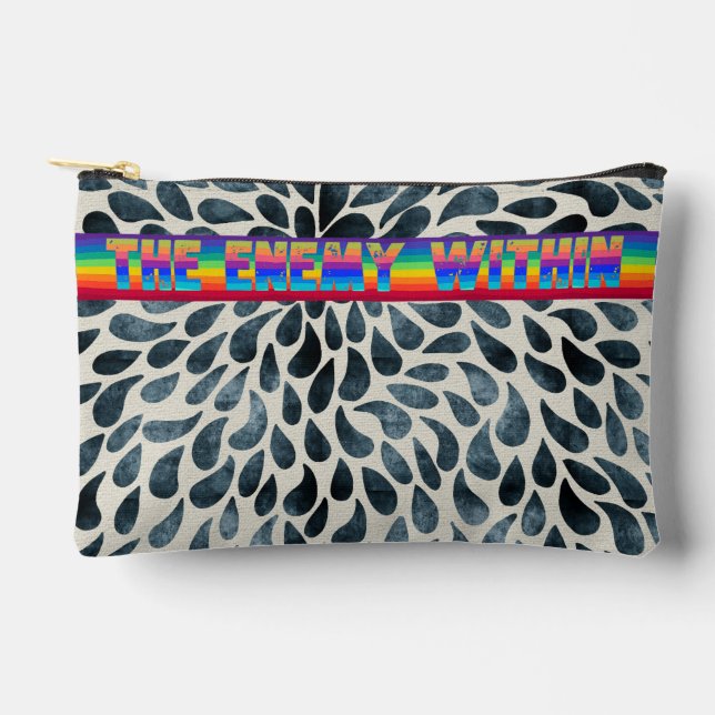 Rainbow Enemy Within zip up Cosmetic Bag (Front)