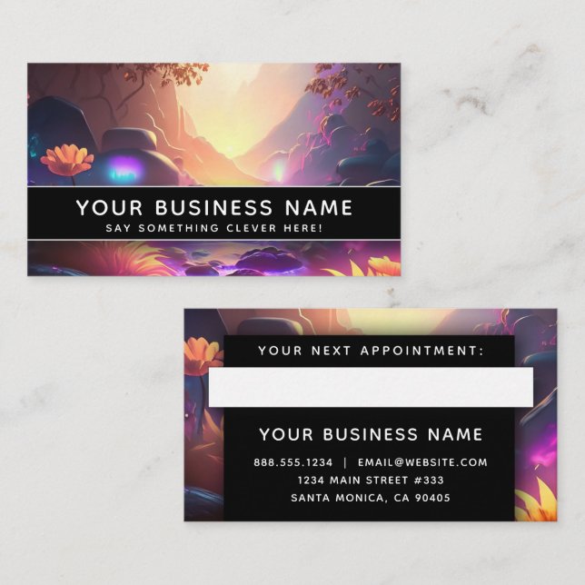 Rainbow Energy Lightworker Reiki Professional Appointment Card (Front/Back)