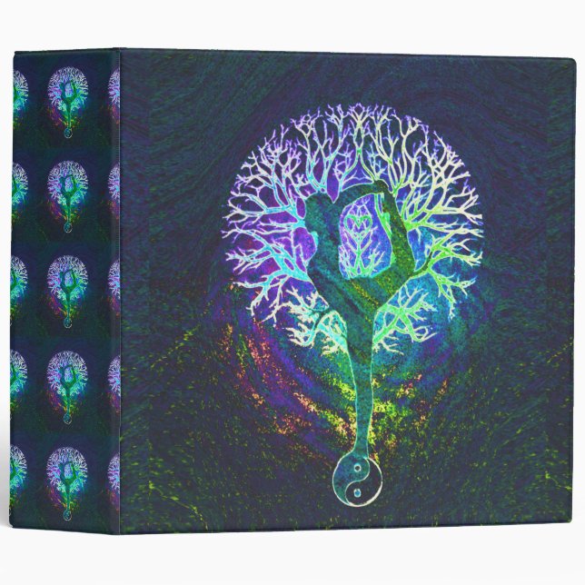 Rainbow Energy Yin Yang Yoga Binder (Front/Spine)