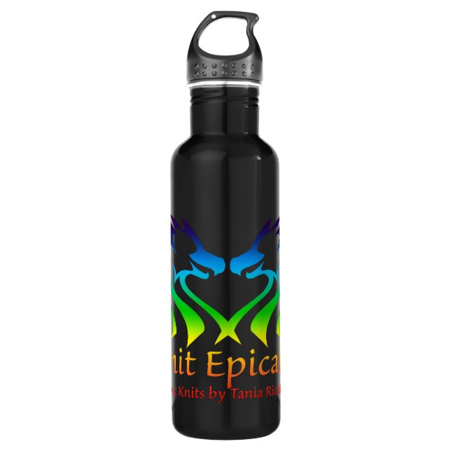 Rainbow Epic Knits Logo Waterbottle 710 Ml Water Bottle (Front)