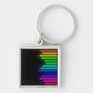 rainbow equalizer keychain